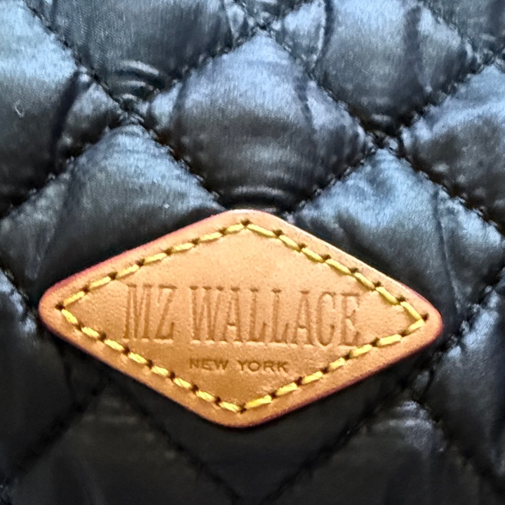 Quilted Black MZ Wallace make-up bag - Picture 3 of 6